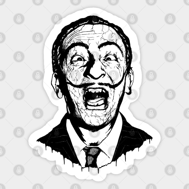 Salvador Dali Portrait Art Sticker by surmind